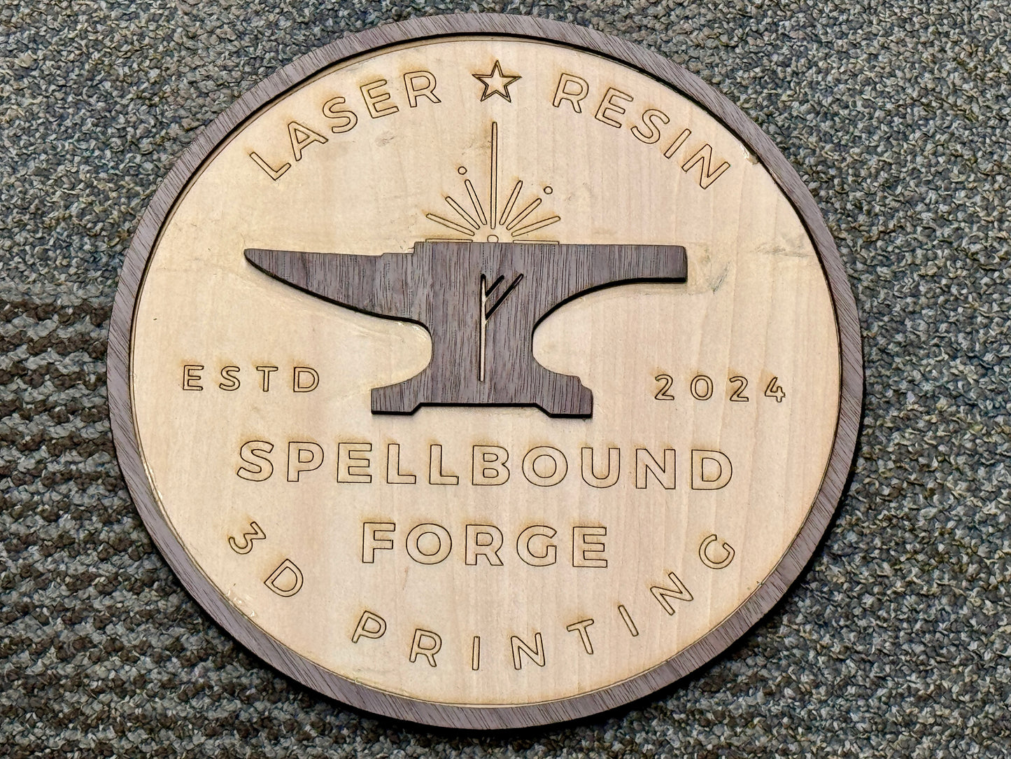 Custom Wooden Sign with Your Logo: Precision Laser Cut and Hand-Assembled!