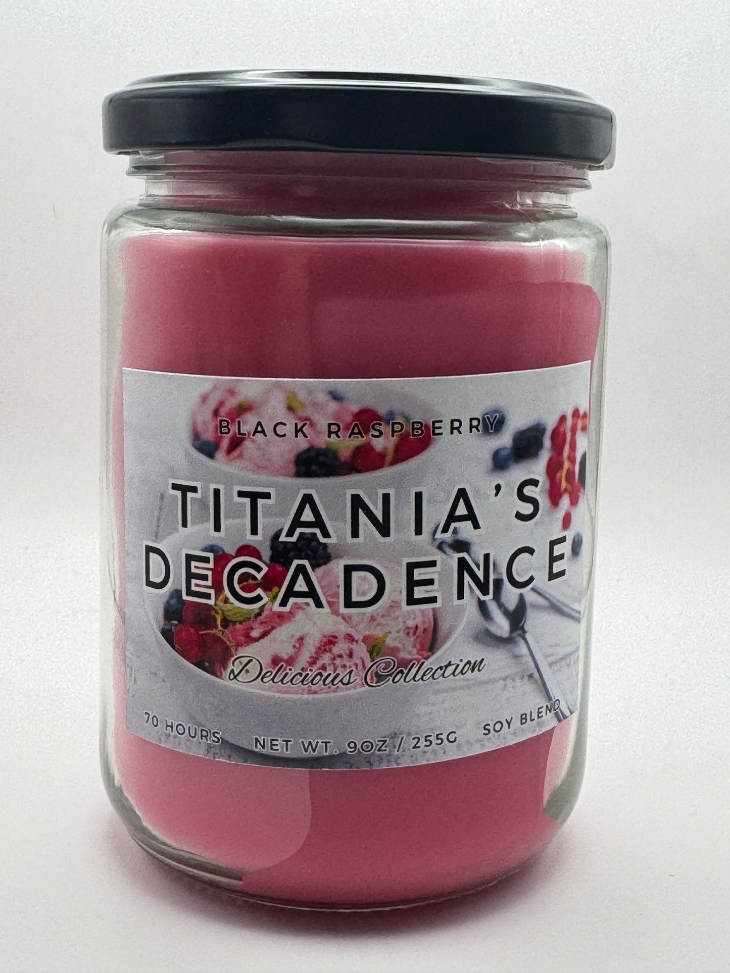 Titania's Decadence Candle | Black Raspberry & Vanilla Scent