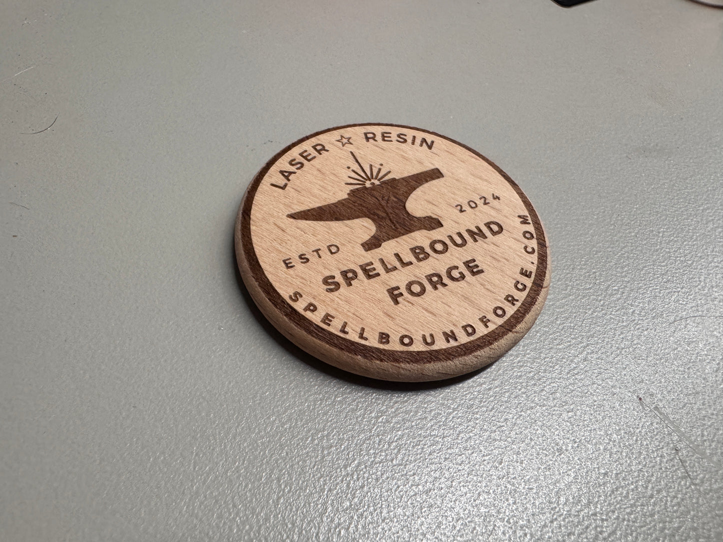 Customizable 2-Inch Wooden Disc– Laser Engraved Just for You!
