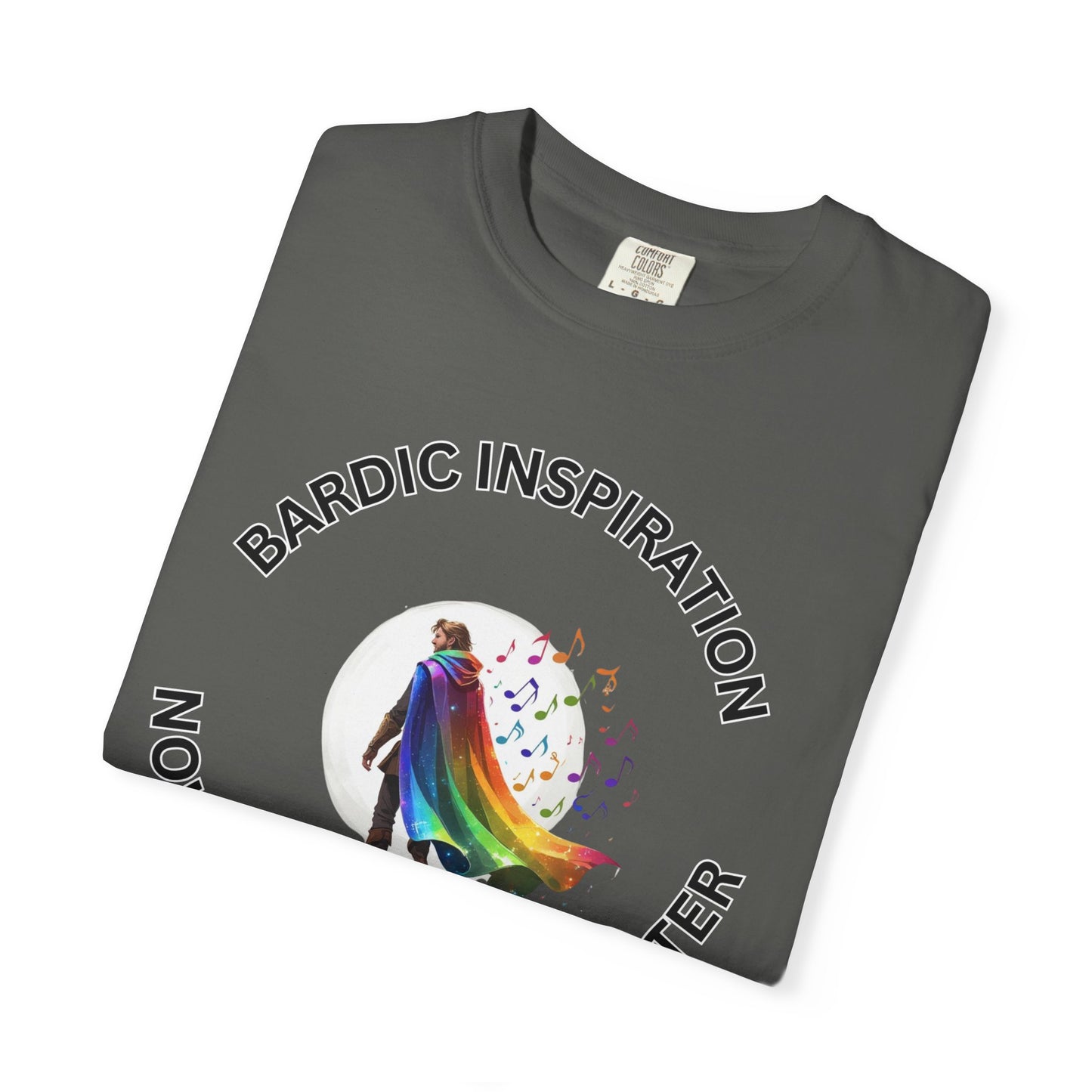 Bardic Inspiration Glitter T-shirt - Unisex Casual Wear, LGBTQ+ Pride, Gift for Creative Souls, Fun Festival Top, Music Lover Shirt