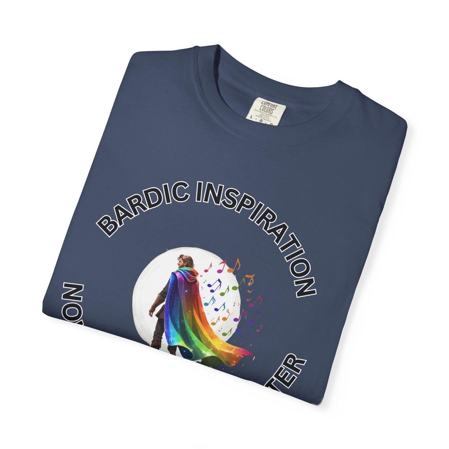 Bardic Inspiration Glitter T-shirt - Unisex Casual Wear, LGBTQ+ Pride, Gift for Creative Souls, Fun Festival Top, Music Lover Shirt
