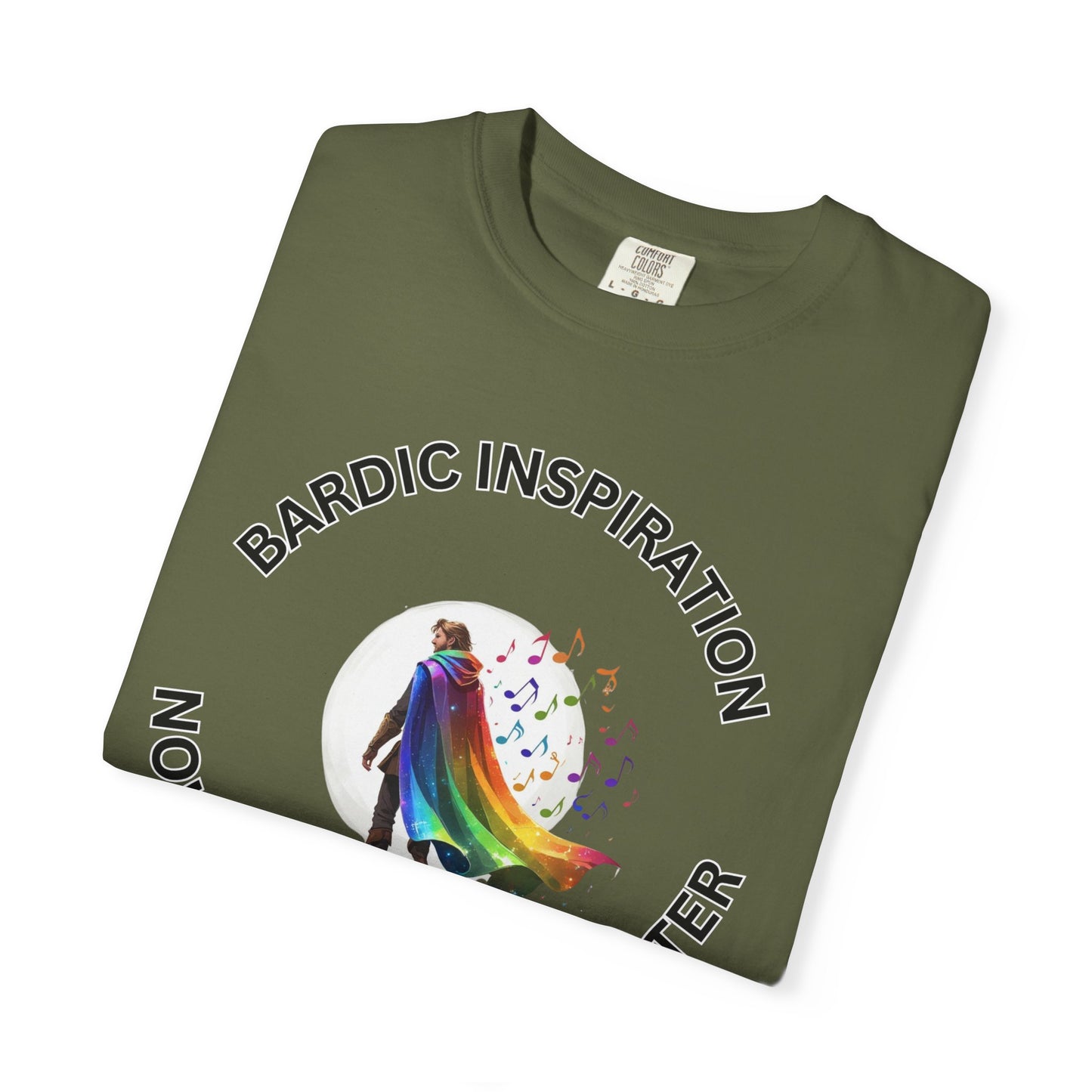 Bardic Inspiration Glitter T-shirt - Unisex Casual Wear, LGBTQ+ Pride, Gift for Creative Souls, Fun Festival Top, Music Lover Shirt