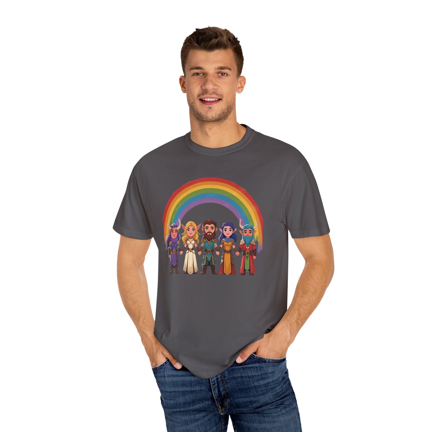 Rainbow Pride Unisex Garment-Dyed T-Shirt, LGBTQ+ Pride Shirt, Colorful Summer Tee, Gender-Neutral Apparel, Gift for Celebrations, [...]