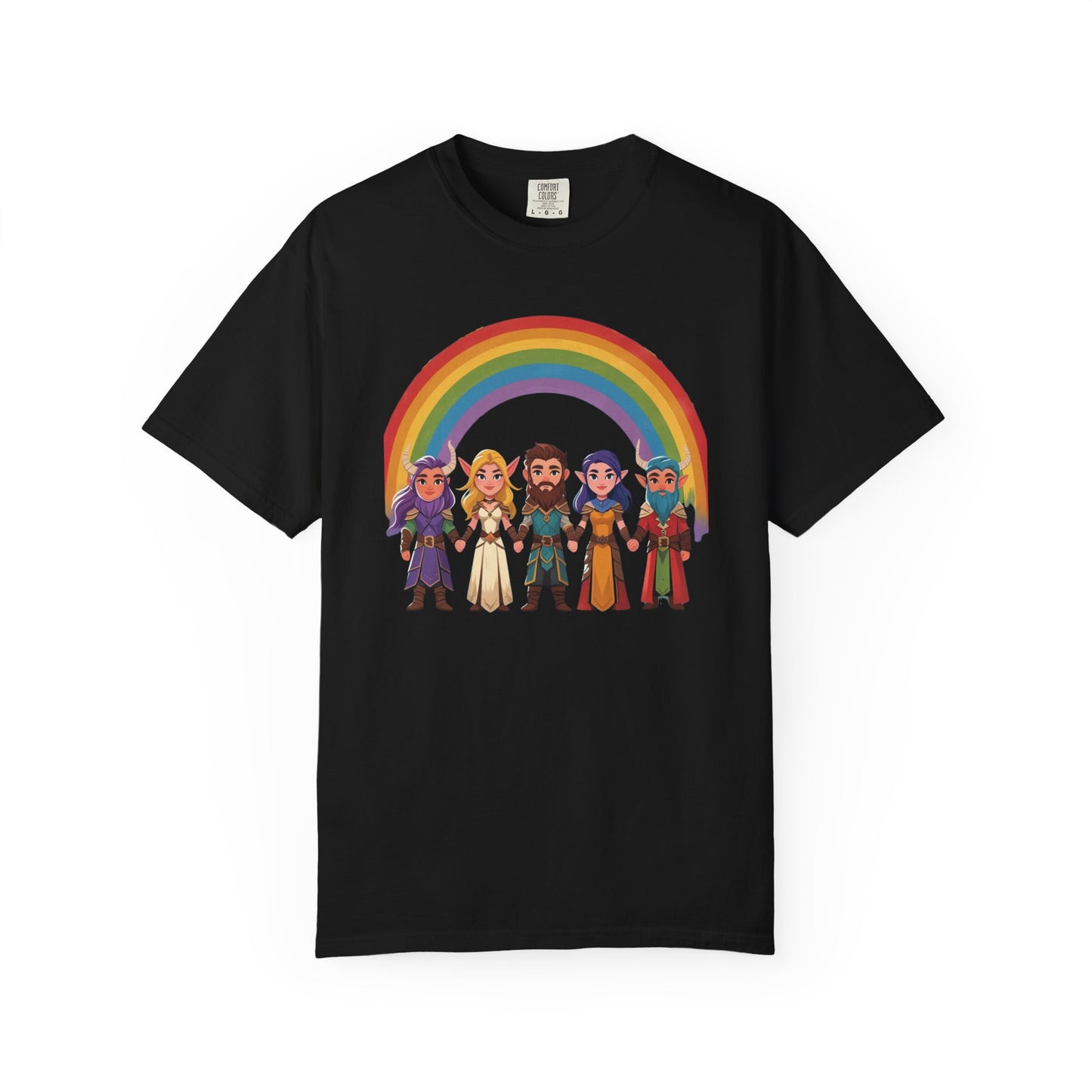 Rainbow Pride Unisex Garment-Dyed T-Shirt, LGBTQ+ Pride Shirt, Colorful Summer Tee, Gender-Neutral Apparel, Gift for Celebrations, [...]