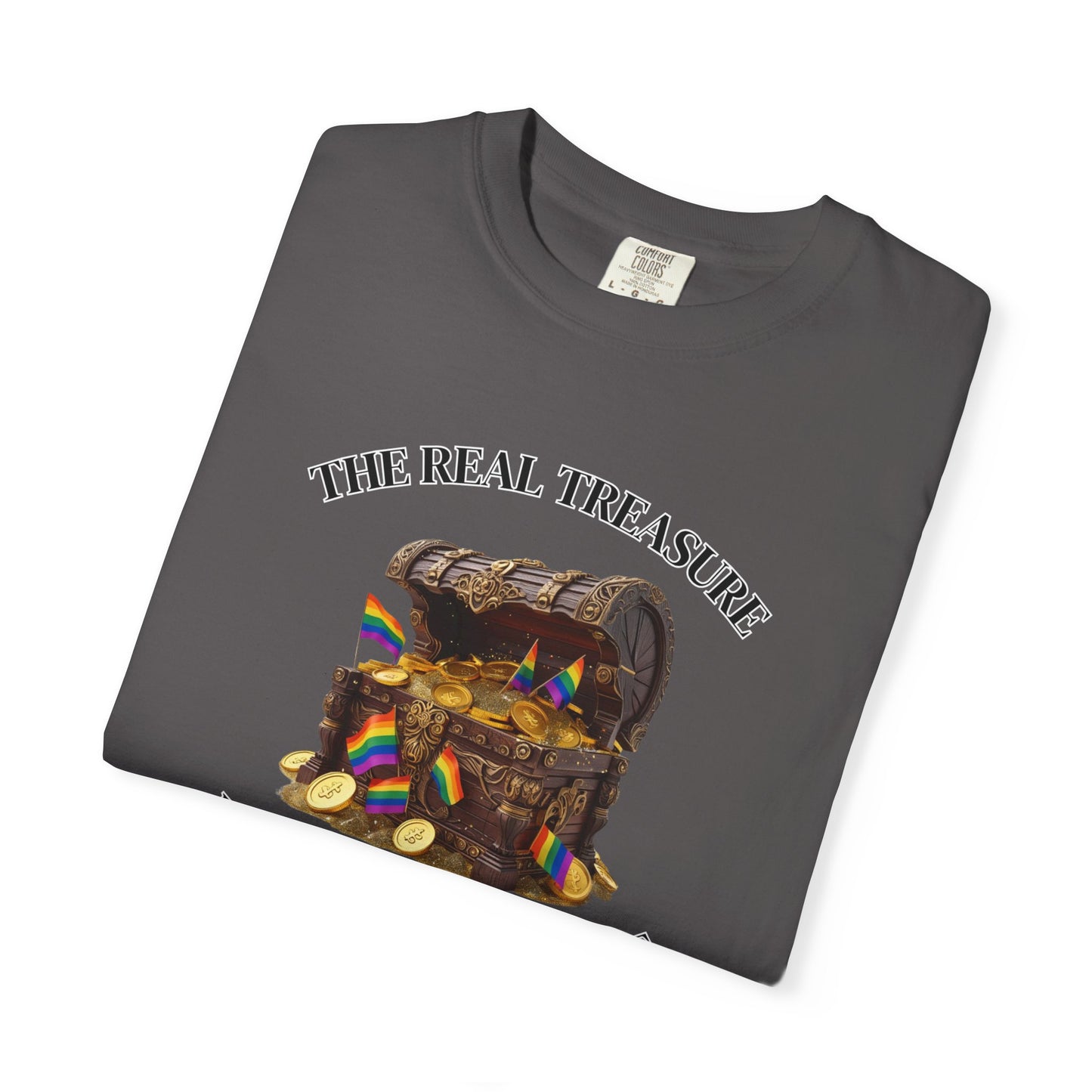 Self Acceptance Treasure T-Shirt, Unisex Garment-Dyed Top, Inspirational Tee, Gift for Friends, Mental Health Awareness