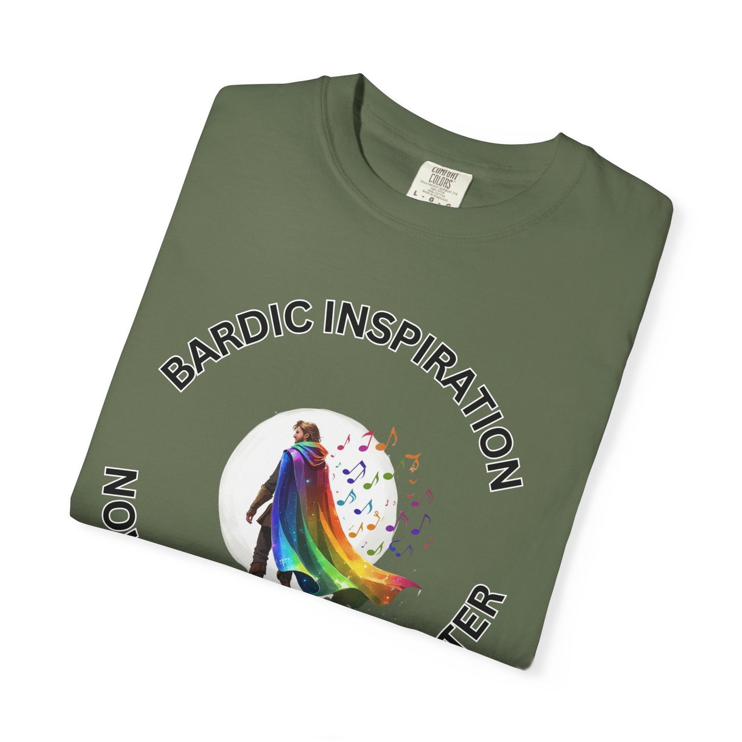 Bardic Inspiration Glitter T-shirt - Unisex Casual Wear, LGBTQ+ Pride, Gift for Creative Souls, Fun Festival Top, Music Lover Shirt