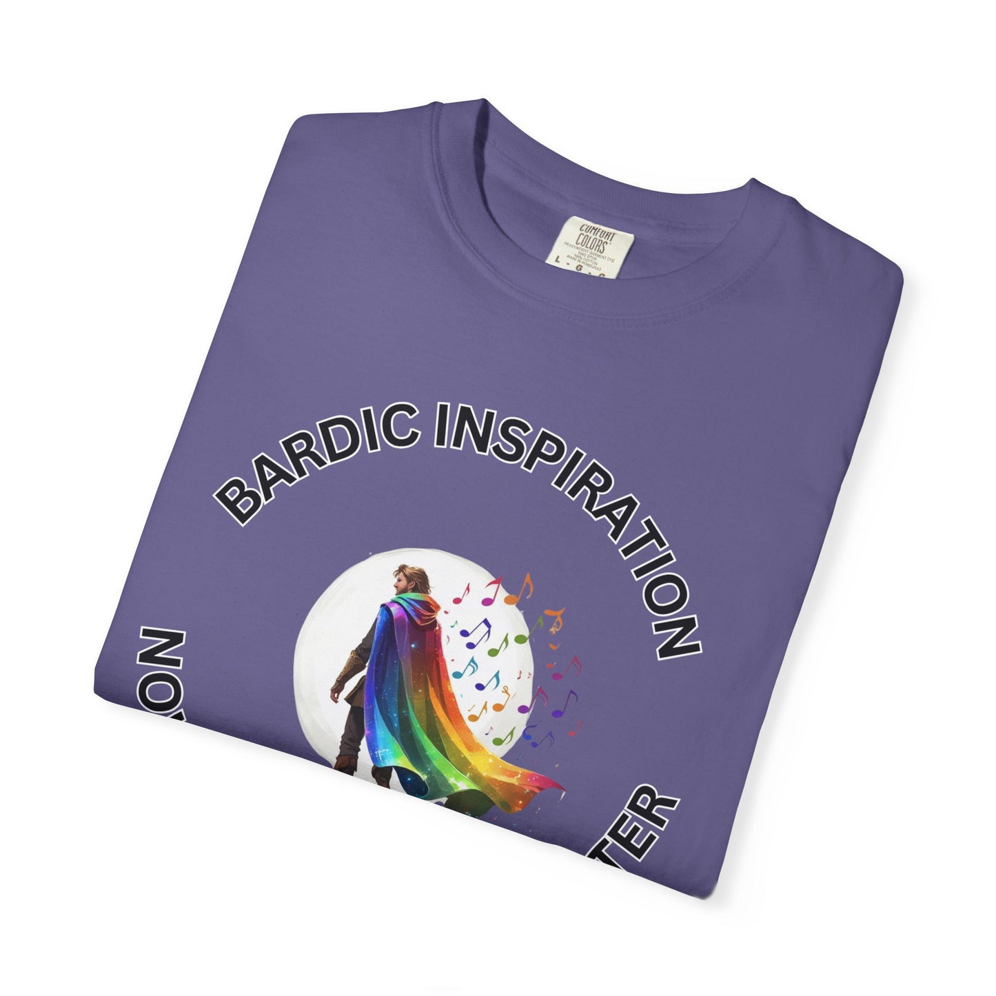 Bardic Inspiration Glitter T-shirt - Unisex Casual Wear, LGBTQ+ Pride, Gift for Creative Souls, Fun Festival Top, Music Lover Shirt