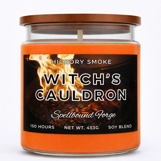 Witch’s Cauldron | Hickory Smoke Scented Candle & Wax Melts | Spellbound Forge