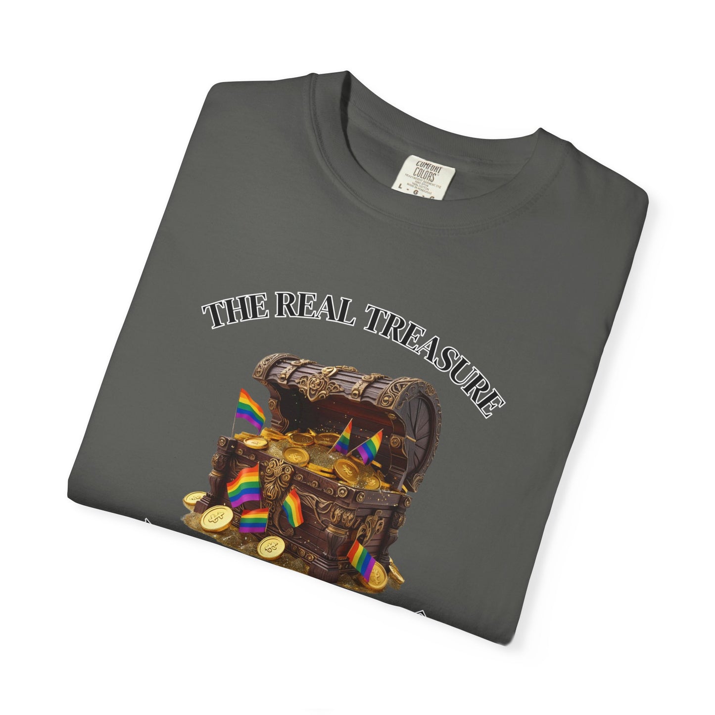 Self Acceptance Treasure T-Shirt, Unisex Garment-Dyed Top, Inspirational Tee, Gift for Friends, Mental Health Awareness