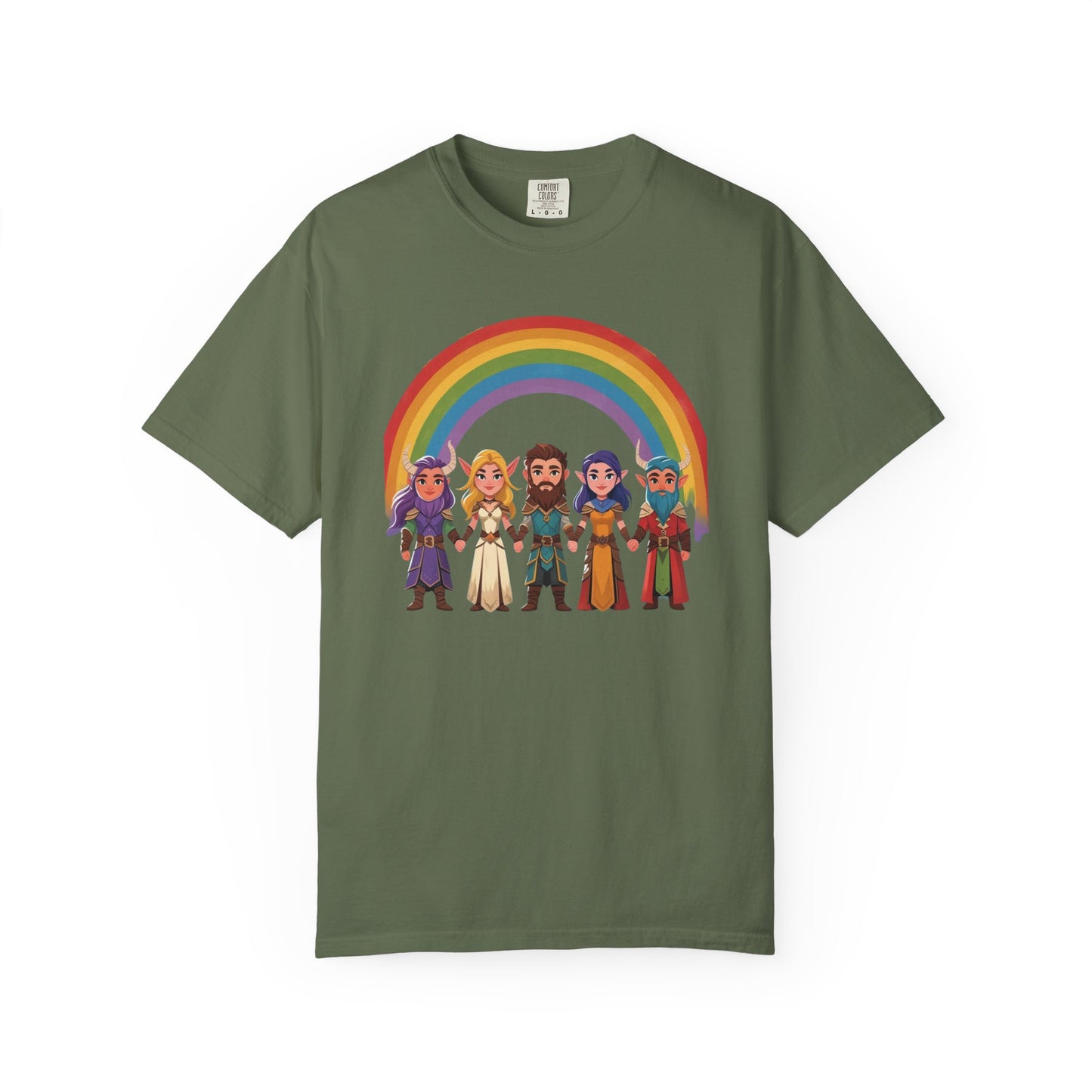 Rainbow Pride Unisex Garment-Dyed T-Shirt, LGBTQ+ Pride Shirt, Colorful Summer Tee, Gender-Neutral Apparel, Gift for Celebrations, [...]