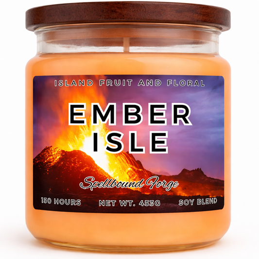 Ember Isle - Tropical Citrus & Island Breeze Candle | Spellbound Forge