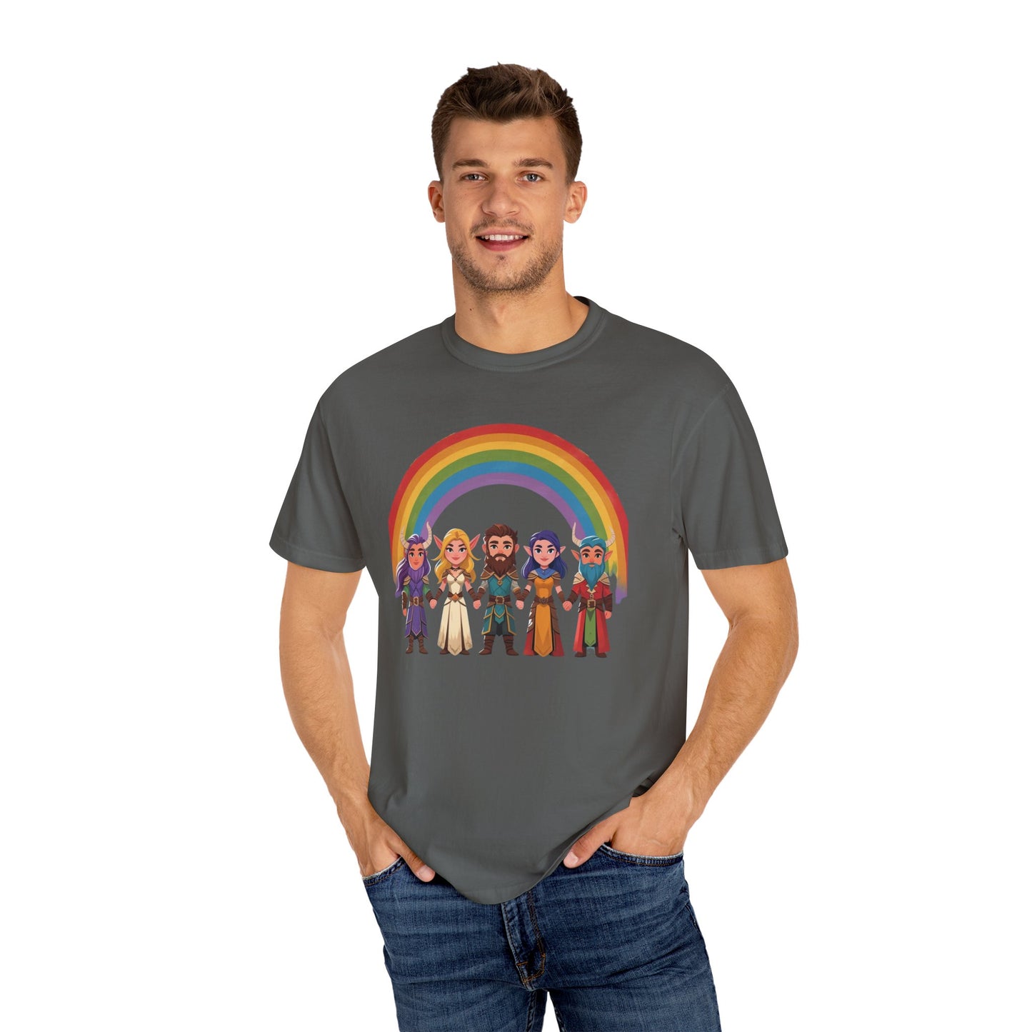 Rainbow Pride Unisex Garment-Dyed T-Shirt, LGBTQ+ Pride Shirt, Colorful Summer Tee, Gender-Neutral Apparel, Gift for Celebrations, [...]