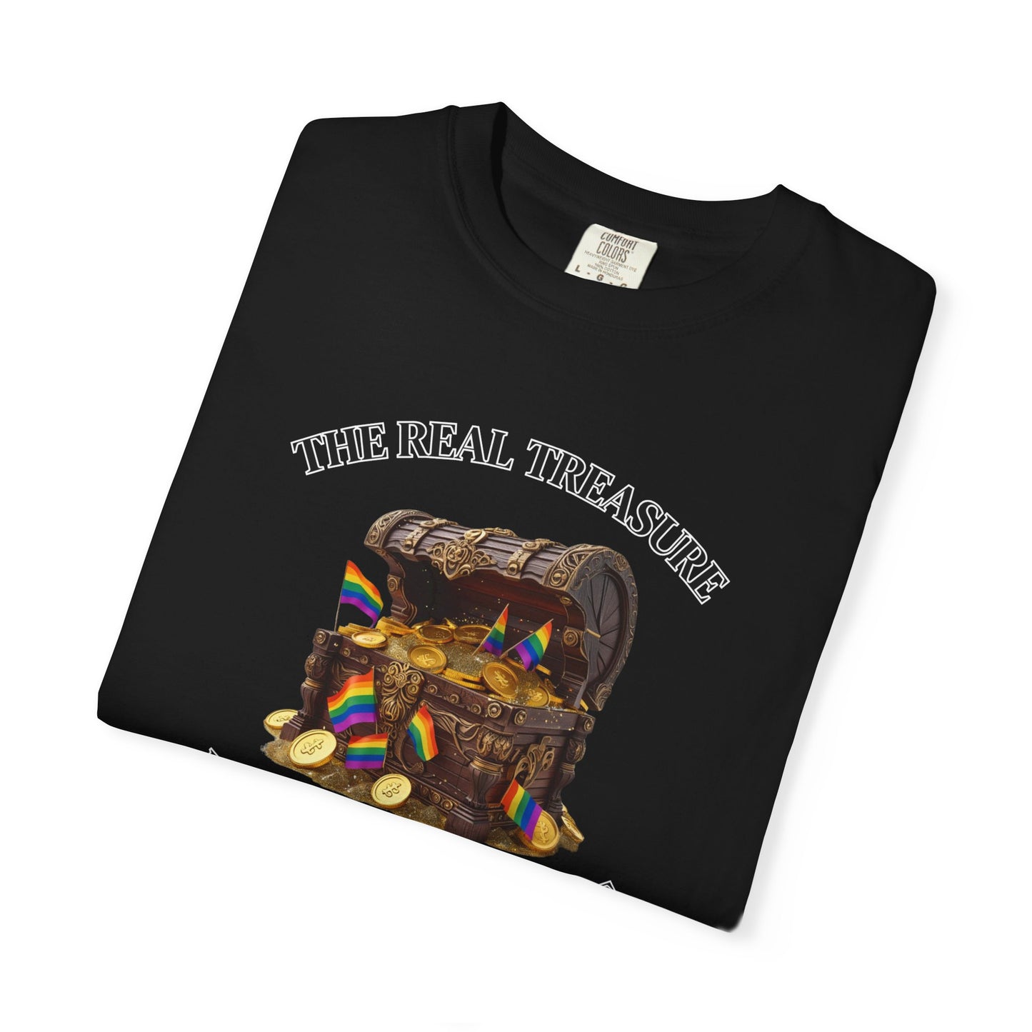 Self Acceptance Treasure T-Shirt, Unisex Garment-Dyed Top, Inspirational Tee, Gift for Friends, Mental Health Awareness
