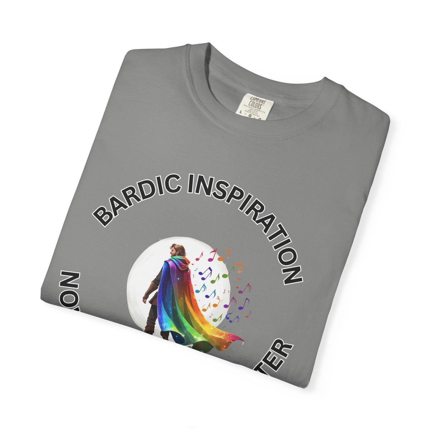 Bardic Inspiration Glitter T-shirt - Unisex Casual Wear, LGBTQ+ Pride, Gift for Creative Souls, Fun Festival Top, Music Lover Shirt