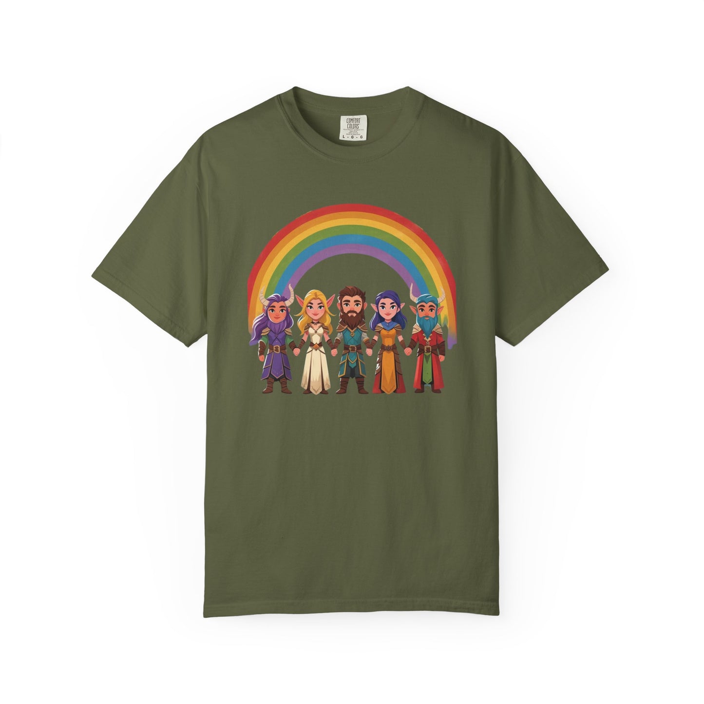 Rainbow Pride Unisex Garment-Dyed T-Shirt, LGBTQ+ Pride Shirt, Colorful Summer Tee, Gender-Neutral Apparel, Gift for Celebrations, [...]