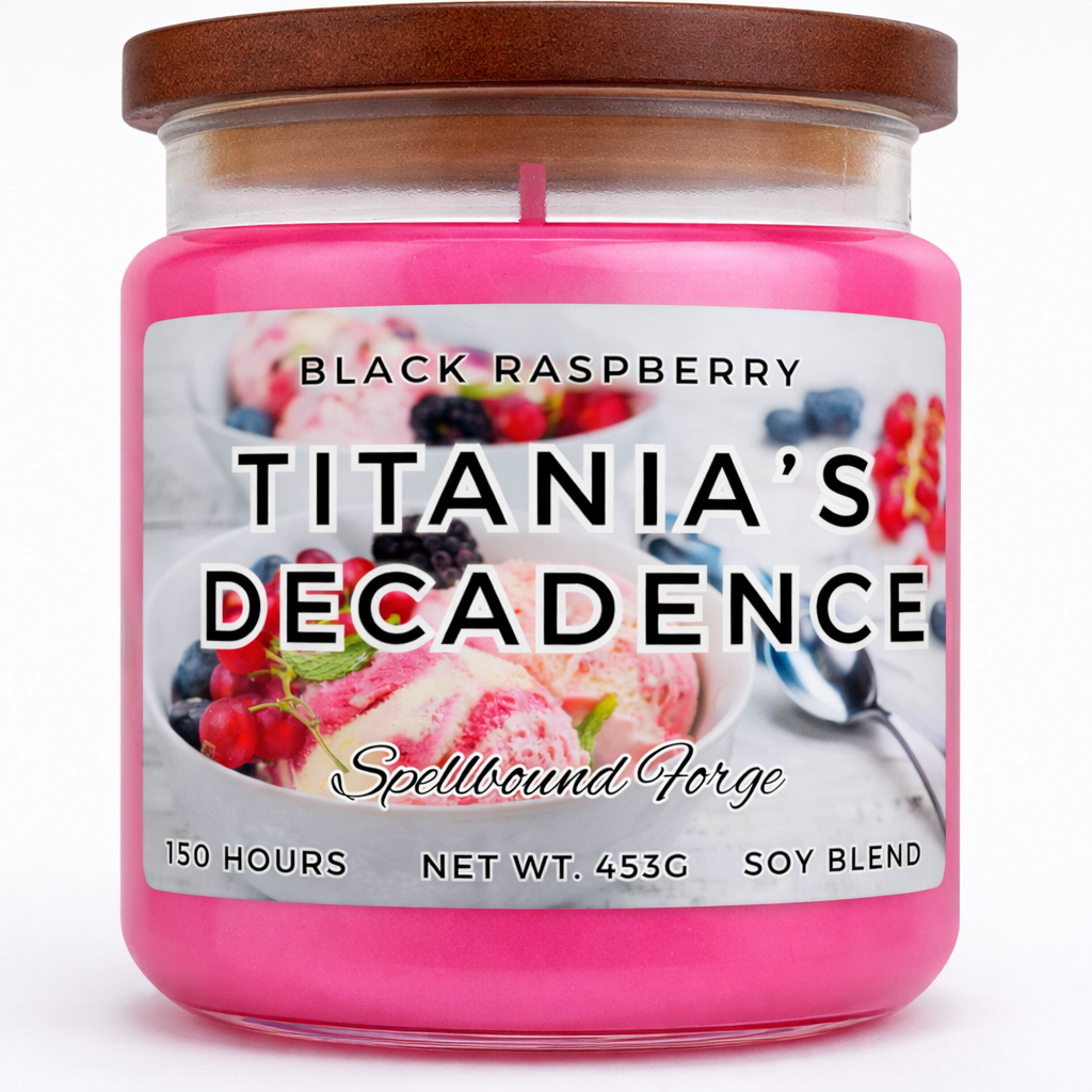 Titania's Decadence Candle | Black Raspberry & Vanilla Scent