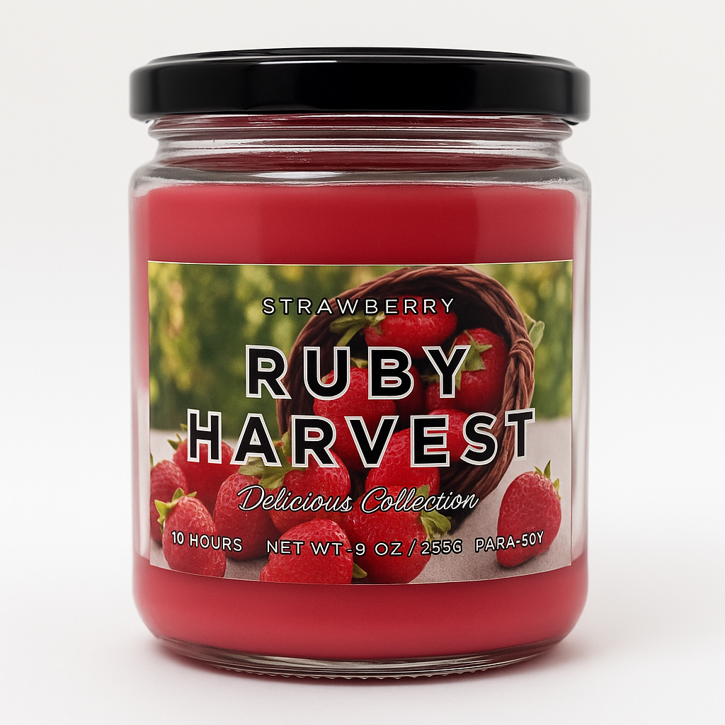 Ruby Harvest Candle | Sweet Strawberry Scent