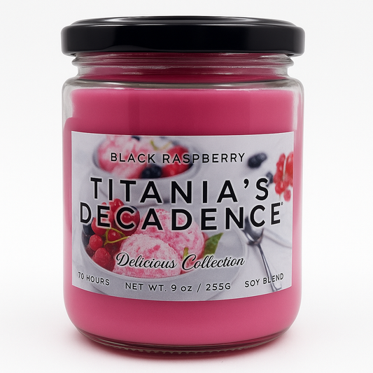 Titania's Decadence Candle | Black Raspberry & Vanilla Scent