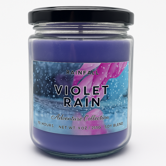 Violet Rain | Mystical Floral & Woodsy Scented Candle & Wax Melts | Spellbound Forge