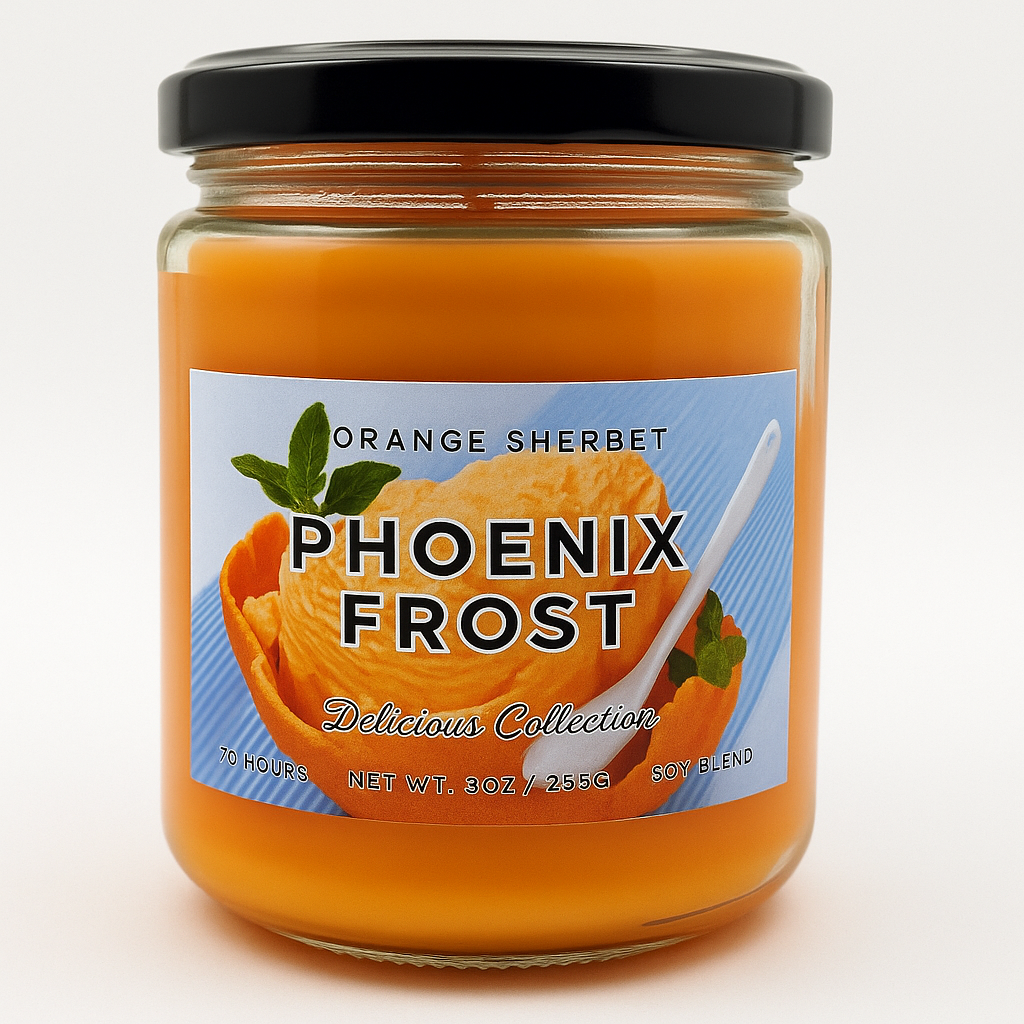 Phoenix Frost | Orange Sherbet Scented Candle & Wax Melts | Spellbound Forge