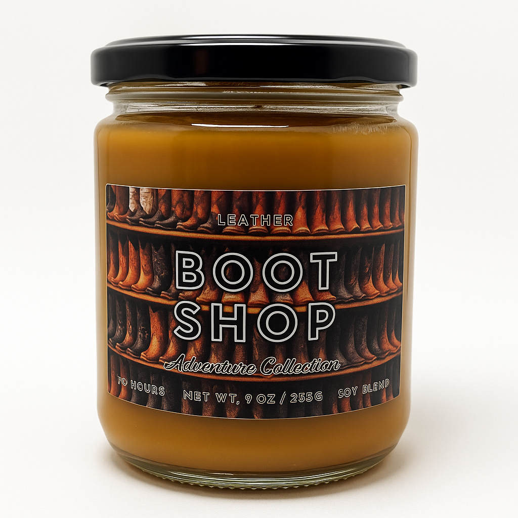 Boot Shop Candle | Rich Leather Scent