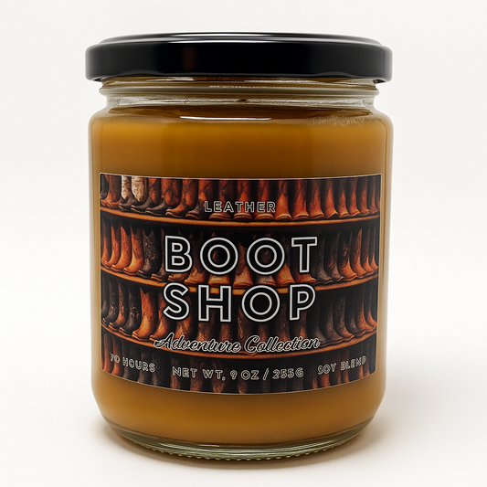 Boot Shop Candle | Rich Leather Scent