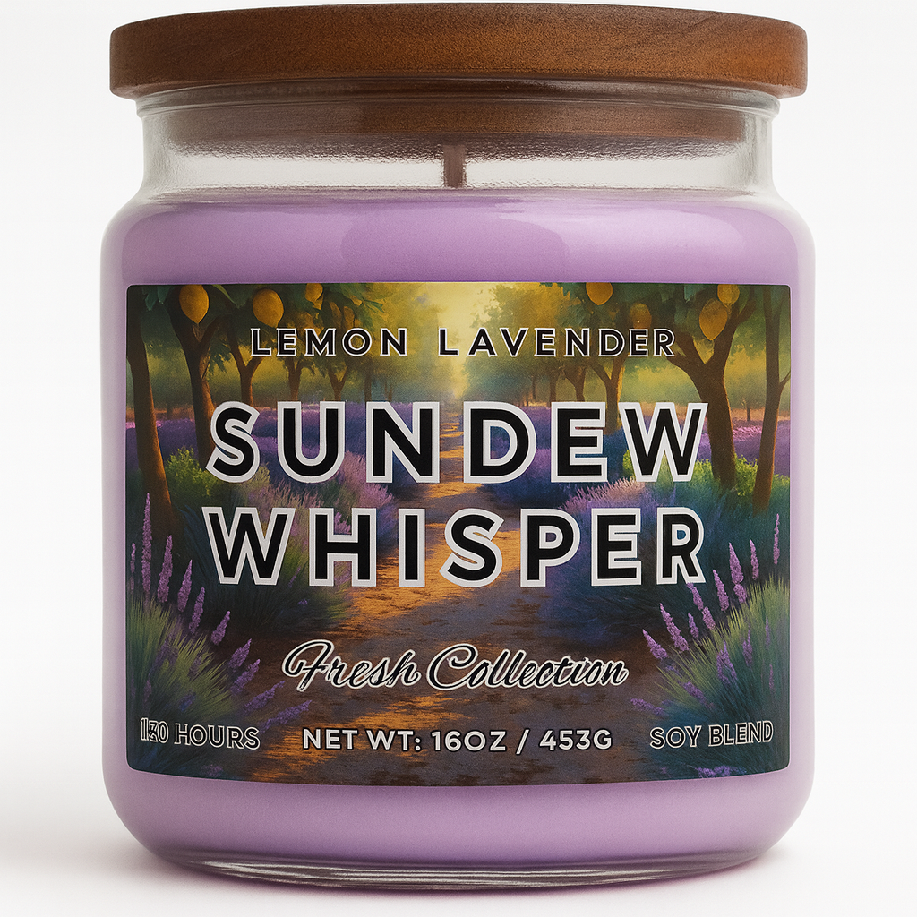 Sundew Whisper – Lemon & Lavender Scented Candle