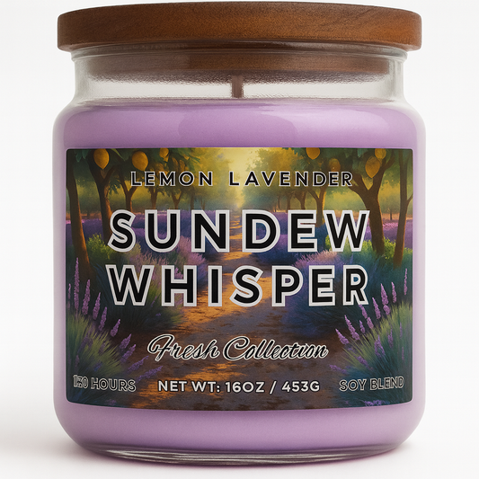 Sundew Whisper – Lemon & Lavender Scented Candle