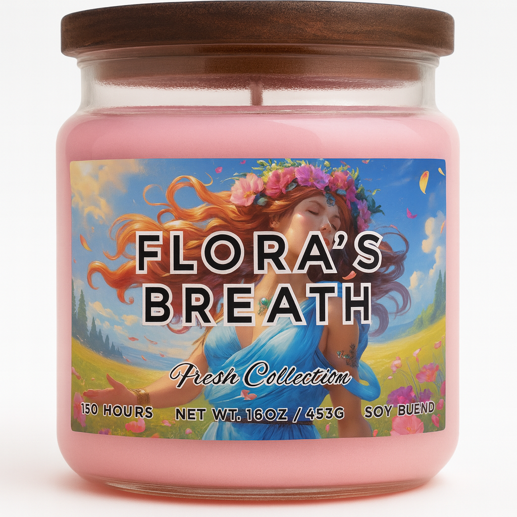 Flora’s Breath – Enchanted Floral Candle by Spellbound Forge