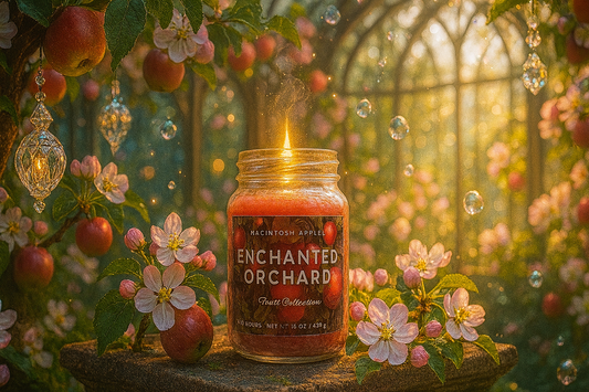 Enchanted Orchard Candle | Fresh Macintosh Apple Scent | 9oz Mason Jar or Wax Melts