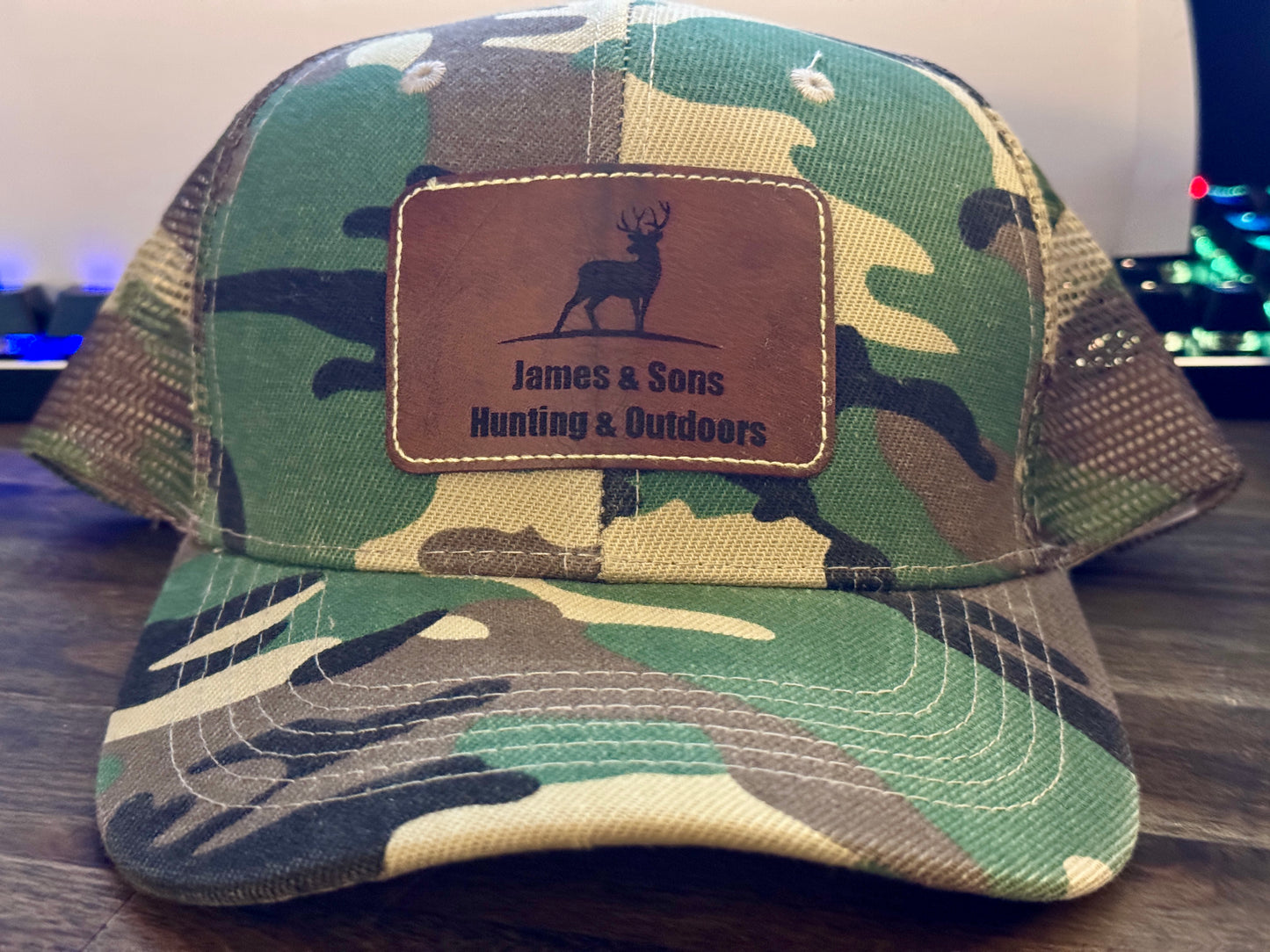 Custom Trucker Hat with Laser Engraved Leatherette Patch: Style Your Brand with a Personal Touch!