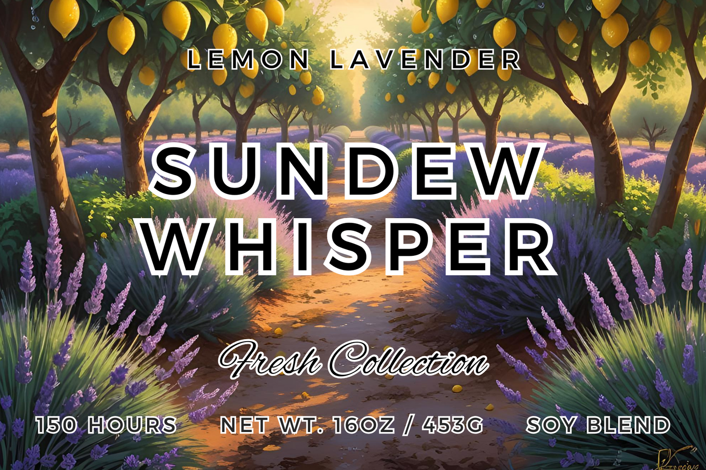 Sundew Whisper – Lemon & Lavender Scented Candle