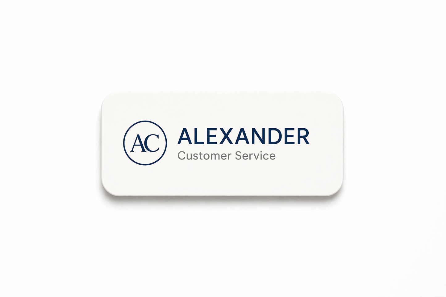 Premium Magnetic Name Badge – 1.25” x 3”