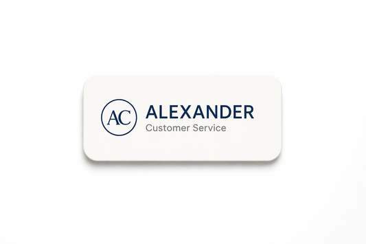 Premium Magnetic Name Badge – 1.25” x 3”