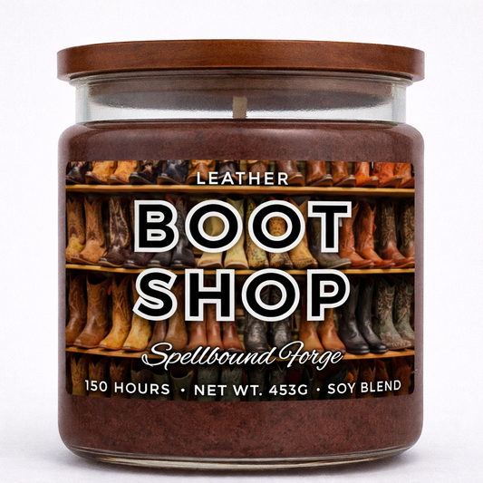 Boot Shop Candle | Rich Leather Scent