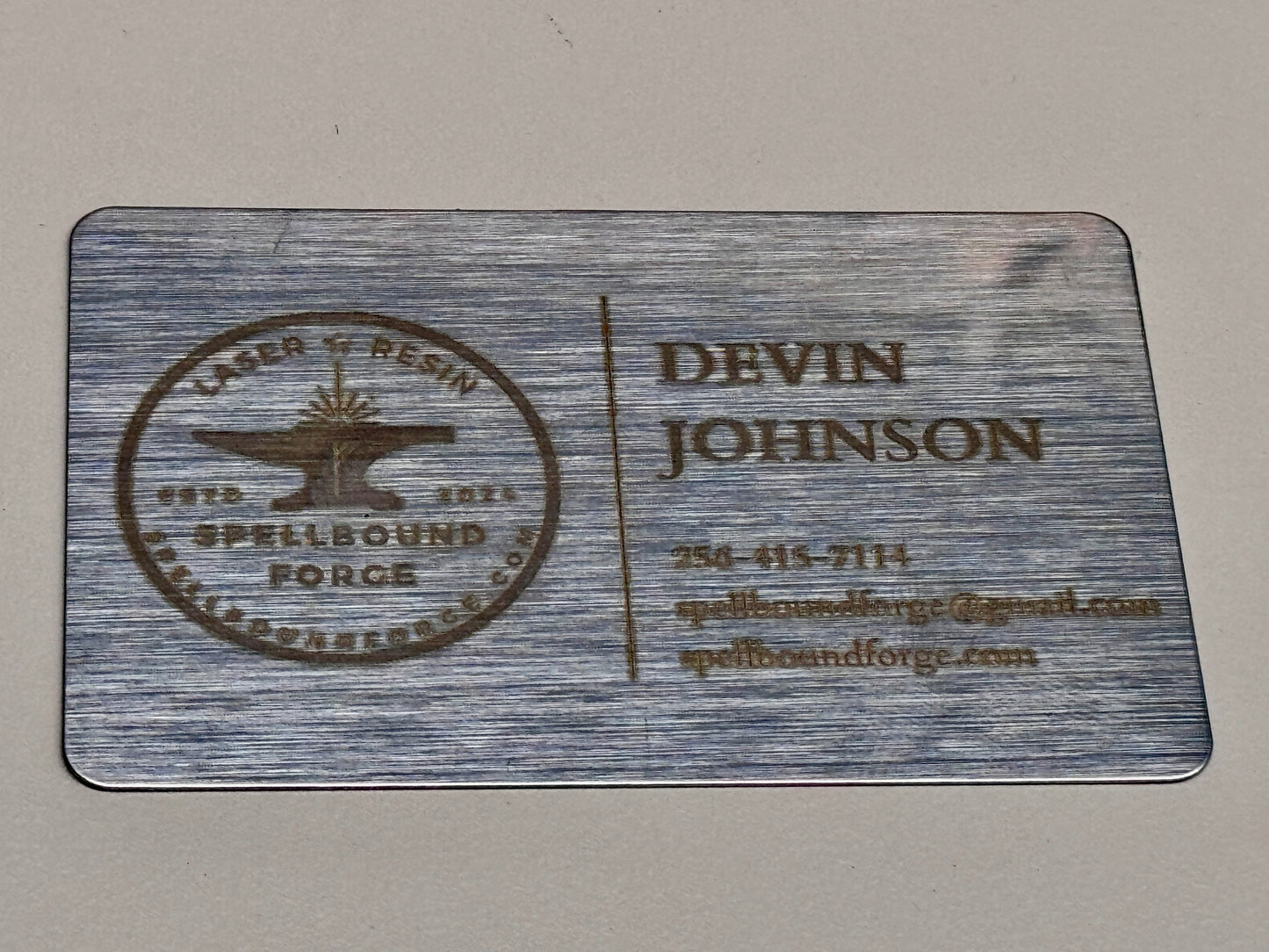 Custom Laser Engraved Stainless Steel Business Cards – Sleek & Professional