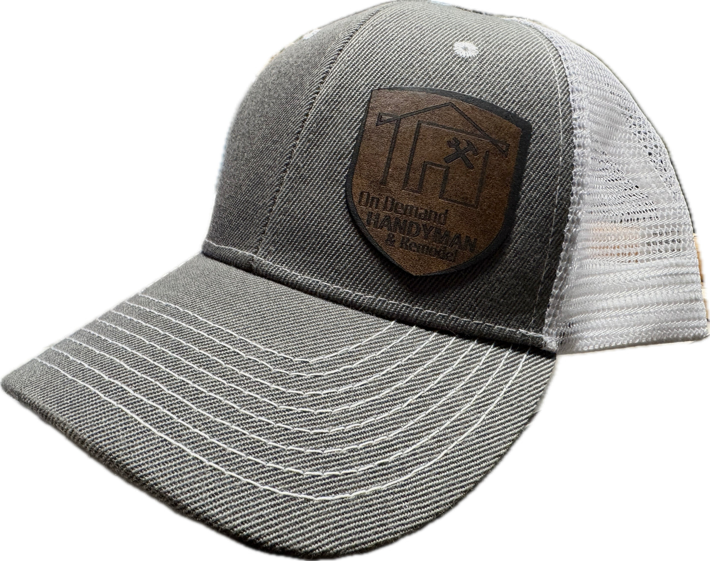 Custom Trucker Hat with Laser Engraved Leatherette Patch: Style Your Brand with a Personal Touch!