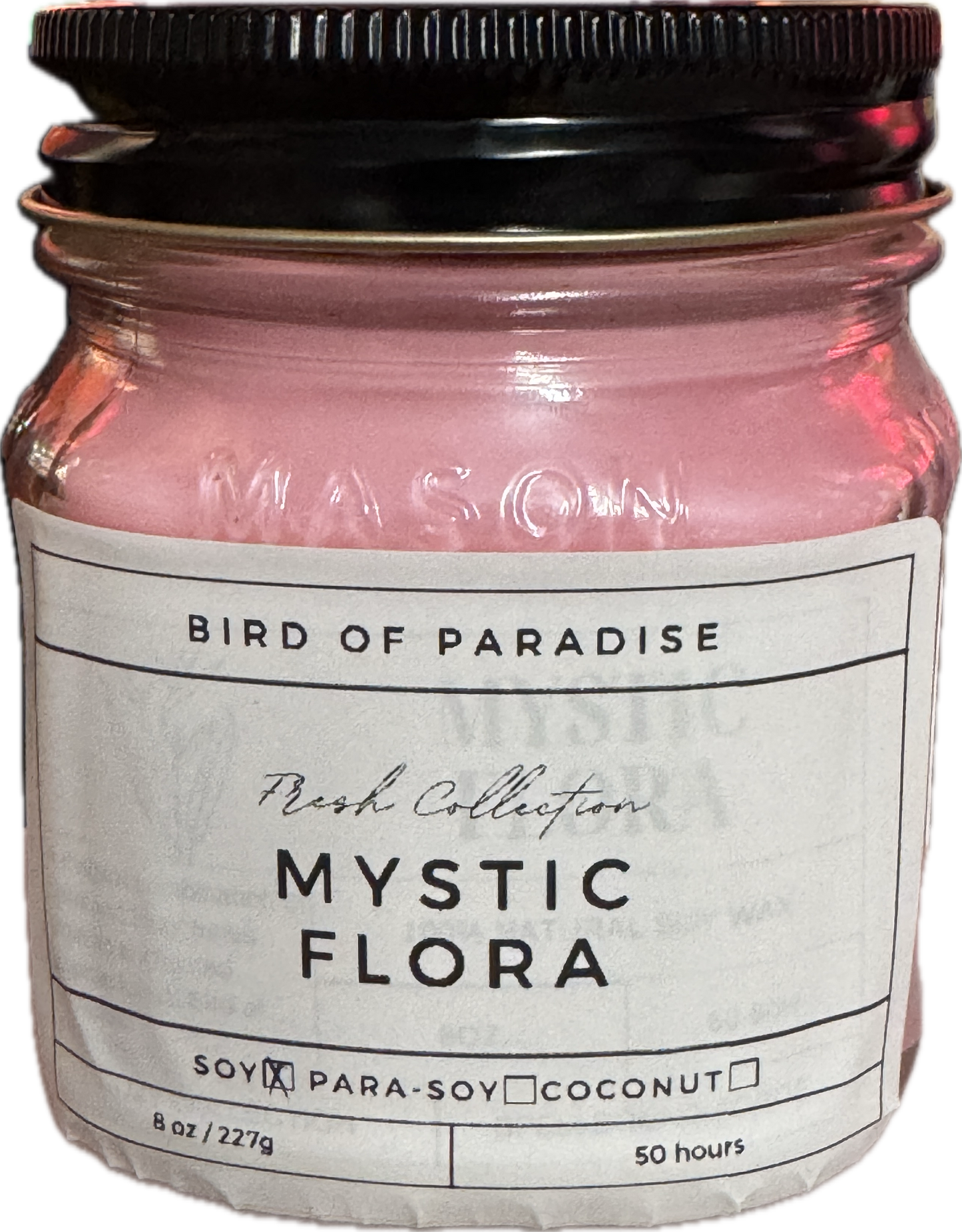 Mystic Flora Candle | Bird of Paradise Scent | 8oz & 16oz Mason Jar or Wax Melts