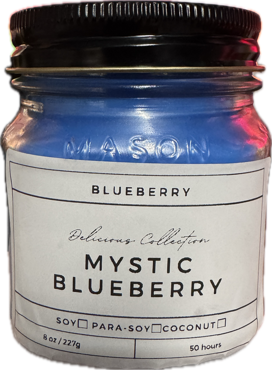 Mystic Blueberry Candle | Pure Blueberry Scent | 8oz & 16oz Mason Jar or Wax Melts