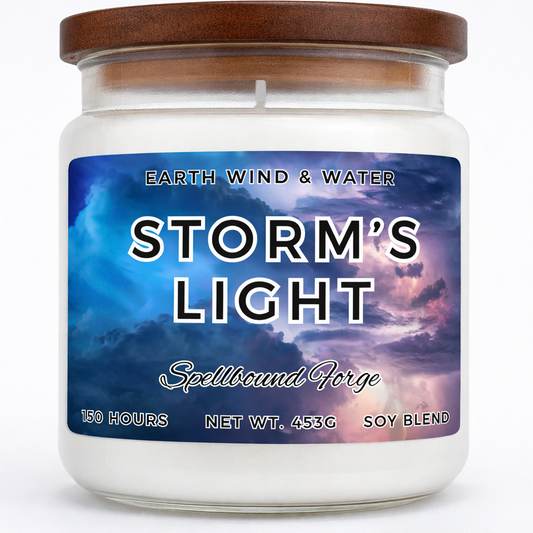 Storm's light – Essence of Power and Purity in a candle